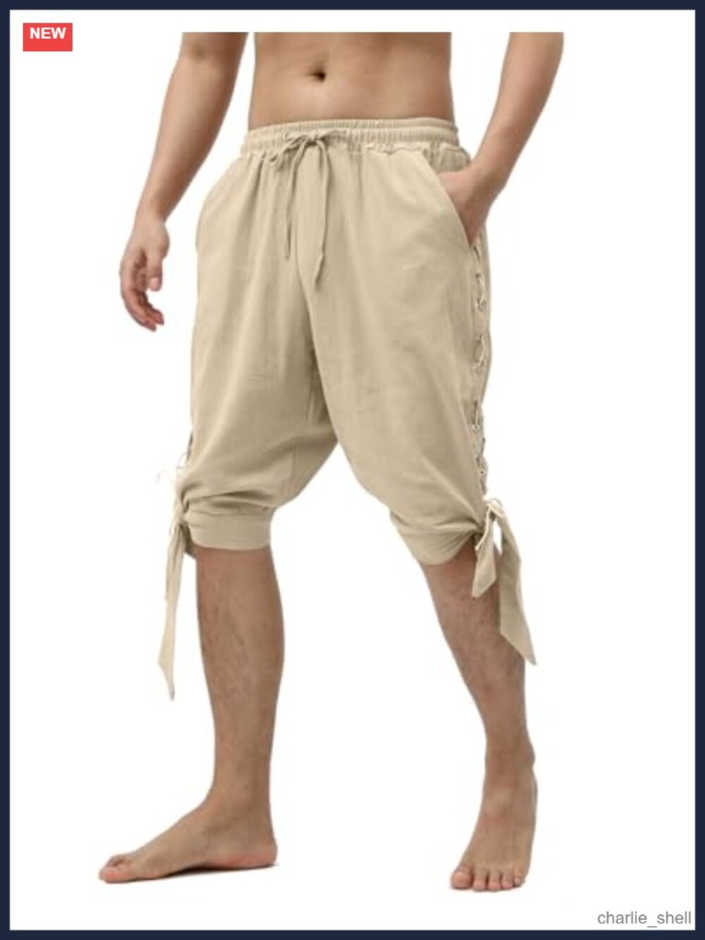 Medieval Lace-Up Pirate Shorts Renaissance Victorian Cosplay Bottoms
